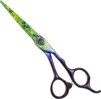 Unique Bargains Hair Cutting Scissors Professional Barber Scissors Stainless Steel Razor 17.5cm Long Multicolor