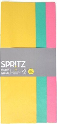 20ct Kids' Birthday Solid Paper Tissues - Spritz™