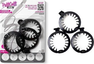 Mini 2.5 Inch Black Hair Clamps for Big Hair - Painless, Damage-Free Styling Tool - 3 Pieces - PuffCuff