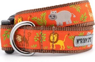 The Worthy Dog Zoofari Dog Collar - Coral - XS