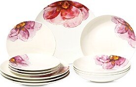 Rose Garden 12-Piece Dinnerware Set