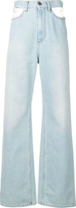 Cut-out denim jeans