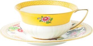 Harlequin Teacup And Saucer