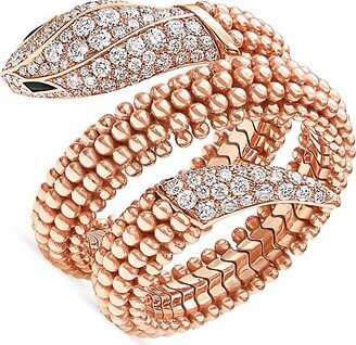 Serpenti 18K Rose Gold, Diamond & Onyx Ring