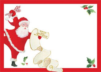 Labels Dancing Santas White Set of 12