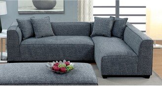 Kosh Transitional Grey Linen L-Shaped Sectional