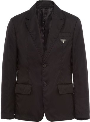 Logo-Plaque Single-Breasted Blazer