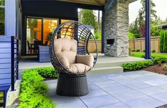 Nadine Swivel Tear Drop Lounger with Sunbelieveable Dune Cushion.