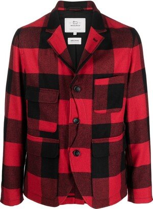 Upland check-pattern blazer