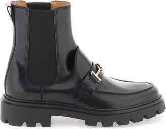 chelsea ankle boots with metal detail