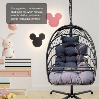 Swing Egg Chair with Stand Indoor Outdoor
