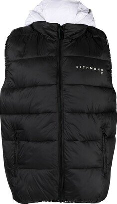 Logo-Print Two-Tone Padded Gilet