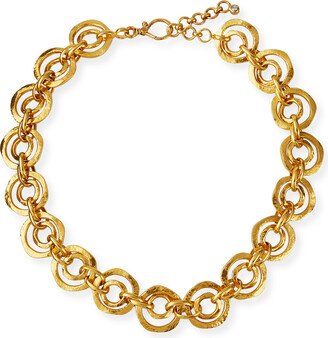 24K Double-Link Necklace w/ Diamond