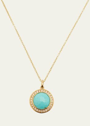 Small Pendant Necklace in 18K Gold with Diamonds