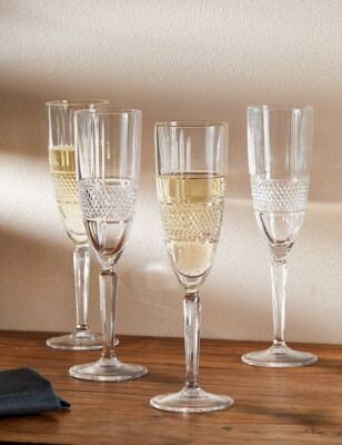 Set of 4 Adeline Champagne Flutes