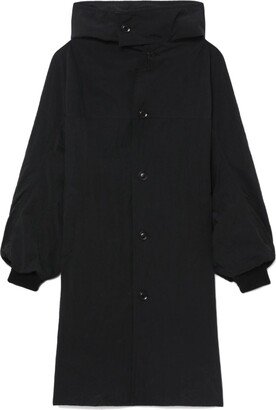 Button-Up Hooded Raincoat-AA