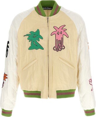 'Palmity quilted sukajan' bomber jacket