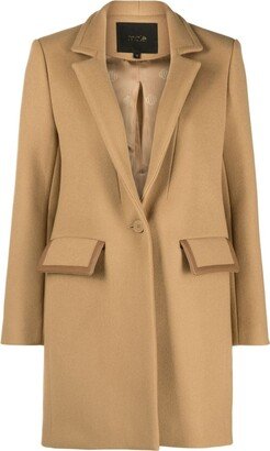 Single-Breasted Wool Coat-AR