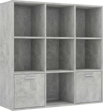 Book Cabinet Concrete Gray 38.5x11.8x38.5 Chipboard