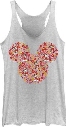 Classic Mickey Flowers Women's Racerback Tank Top