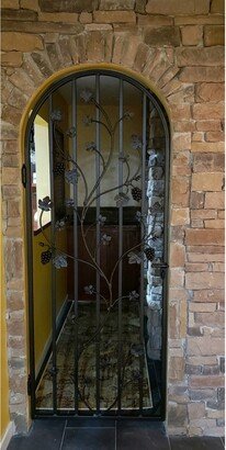 Charlotte Grapevine Iron Wine Cellar Door - Handcrafted in The USA Custom Built 96 Inch Tall Doorway Many Widths