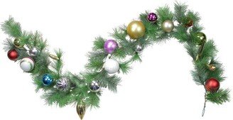 Northlight Ball Ornament Long Needle Pine Artificial Christmas Garland-Unlit