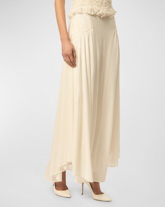 INTERIOR Andre Gathered-Hip Maxi Skirt