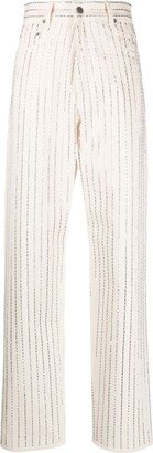 High-Waist Embellished Trousers