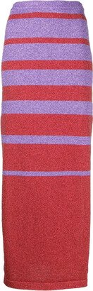 Rabanne Striped Maxi Skirt