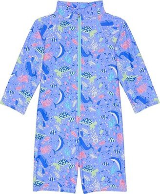 Sun-and-Surf Bodysuit Print (Toddler) (Malibu Blue Sea Creatures) Swimsuits One Piece