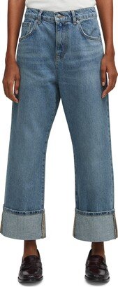 Cuff Wide Leg Jeans