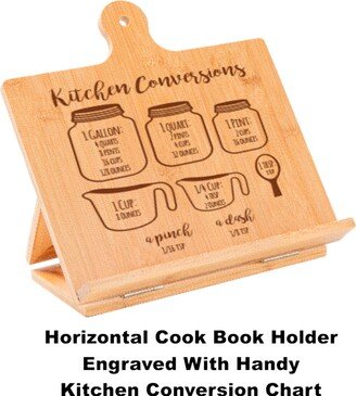 Cookbook Holder, Personalized Engraving Favorite Recipe Display, Kitchen Conversion Chart & Holder