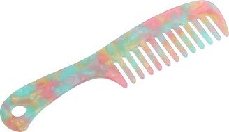 Unique Bargains Anti-Static Hair Detangling Comb Wide Tooth for Thick Curly Hair Comb For Wet and Dry Multicolor 1 Pcs