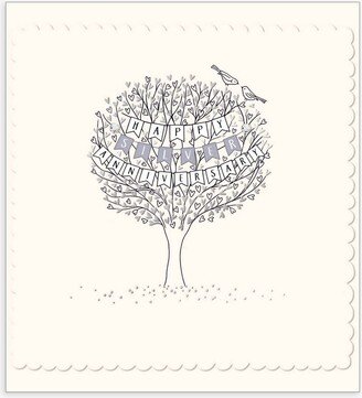 The Proper Mail Company Birds Silver Anniversary Card