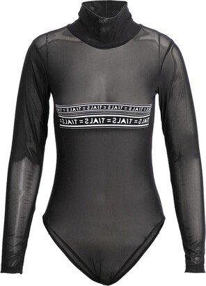 This is a Love Song Women's Black Tials Logo Bodysuit