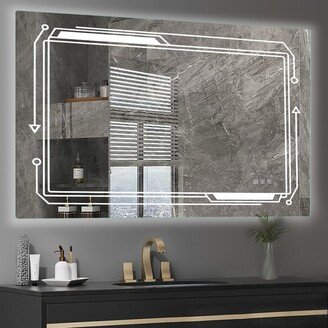 FCH Three-Mode Lighting Bathroom Mirror Silver