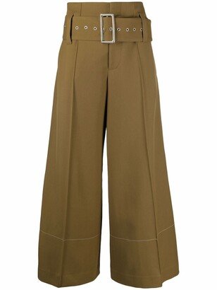 10 CORSO COMO High-Waist Belted Wide-Leg Trousers