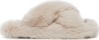 Biba faux-fur crossover slippers