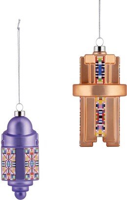 Dome e Prism glass ornament set