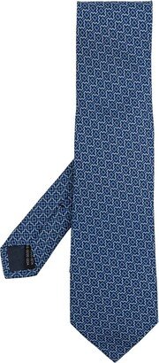 Geometric-Pattern Print Tie