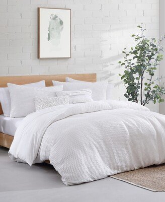 Modern Waffle 3 Piece Duvet Cover Set, Queen