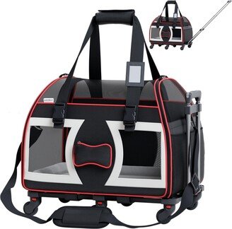 Katziela Bone Cruiser Pro Pet Carrier With Removable Wheels And Double Telescopic Handle
