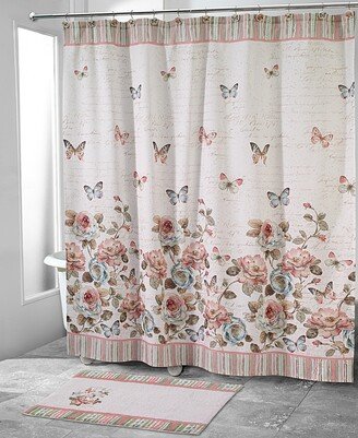 Butterfly Garden Printed Shower Curtain, 72