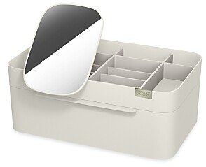 Viva Large Cosmetic Organizer with Removable Mirror, Shell