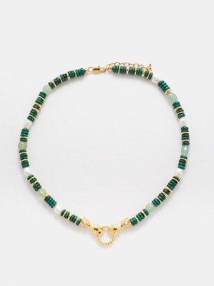 Harris Reed X Missoma In Good Hands Beaded 18kt Gold-plated Necklace