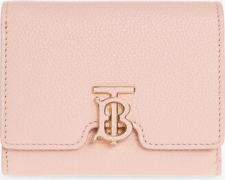 Leather Wallet With Logo - Pink