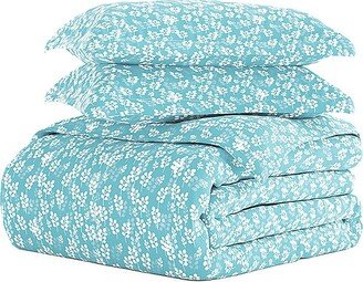 Linens & Hutch Wheatfield Pattern 4-Piece Microfiber Sheet Set