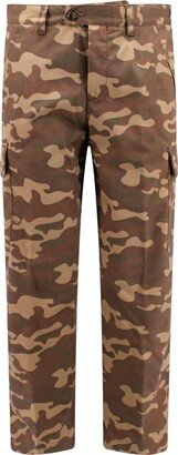 PT Torino Camouflage-Pattern Straight-Leg Mid-Rise Trousers