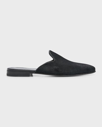 Men's Mario Calf Hair Mule Slippers