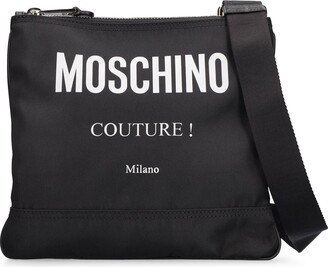 Logo print nylon cordura crossbody bag